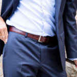 Pair Blue, Beige, and Black Belts with Your Wardrobe